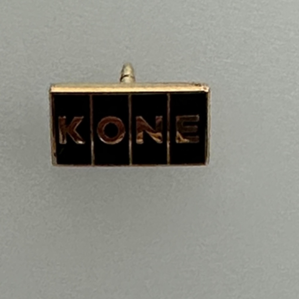 10k Gold KONE  Black and Gold Pin
